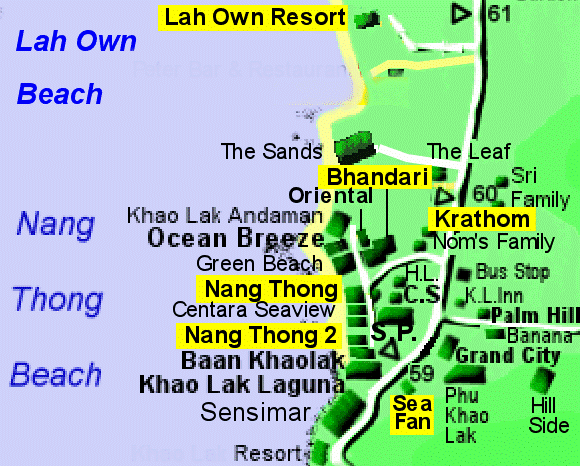Bungalows, Zimmer, Hotel, Resorts  Nang Thong Beach - Khao Lak Thailand