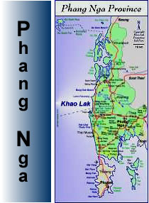 Phang Nga - Khao Lak area map